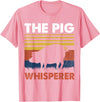 Funny Pig Farm Piggy Farmer Farming Gifts DAIMMER The Pig Whisperer T-Shirt - Pink