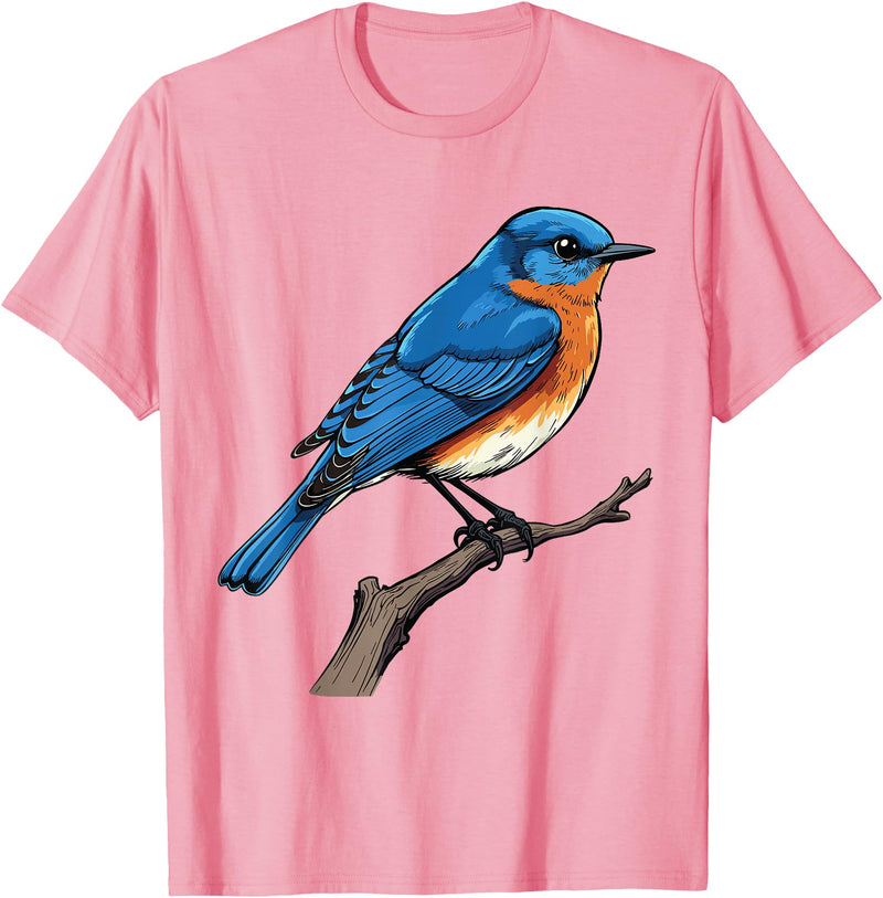 Eastern Bluebird by AKH Eastern Bluebird T-Shirt - Pink