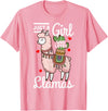 Llama Just a Girl Who Loves Llamas T-Shirt - As Pictured