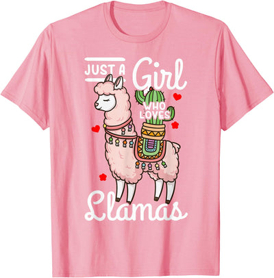 Llama Just a Girl Who Loves Llamas T-Shirt