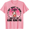 Kune Kune Pig Accessories & KuneKune Clothes Kune Kune Pig Lover Supplies Pig Breeder Kunekune Pig T-Shirt - Pink