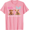 Heifer or Bull Gender Reveal Decorations & Gifts Highland Cow Print Heifer Or Bull Gender Reveal Baby Shower T-Shirt - Pink