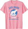 Svalbard T-Shirt Co. Svalbard Polar Bear Aurora | Longyearbyen Spitsbergen Norway T-Shirt - Pink