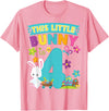 This Little Bunny Rabbit Is 4 Year Old Easter Birthday T-Shirt in Pink