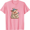 USA Pig Outfit Awesome US Pig T-Shirt - Pink
