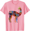 We Love Llamas & Alpacas - Peru Souvenirs Co. Peruvian Llama Alpaca Flowers Colourful Peru Souvenir T-Shirt - Pink