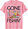 Funny Fishing Fishy Fisherman Fisher Anglers Shirt Gone Fishing-Shirt Youth Boys Kids Toddler Women Girls Cute T-Shirt - Pink
