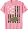 Hunting By Design Tee Company Hog Hunting Shirts for Men Women Wild Boar Pig Hunter T-Shirt - Pink