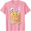 Pancake Food Easter Rabbit Eggs Bunny Ears Breakfast Cute T-Shirt in Pink