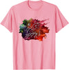 Horse Gifts by The Digital Barn Modern Western Bucking Horse T-Shirt T-Shirt - Pink