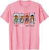 Red White Moo Patriotic Highland Cow Red White and Moo Highland Cow USA 4th of July 250th Years T-Shirt - Pink