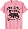 Great Smoky Mountains National Park Tennessee USA Great Smoky Mountains National Park Tennessee Hike Bear T-Shirt - Pink