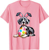 Great Dane Lovers Easter Egg Eggs Bunny Rabbits Rabbit T-Shirt in Pink