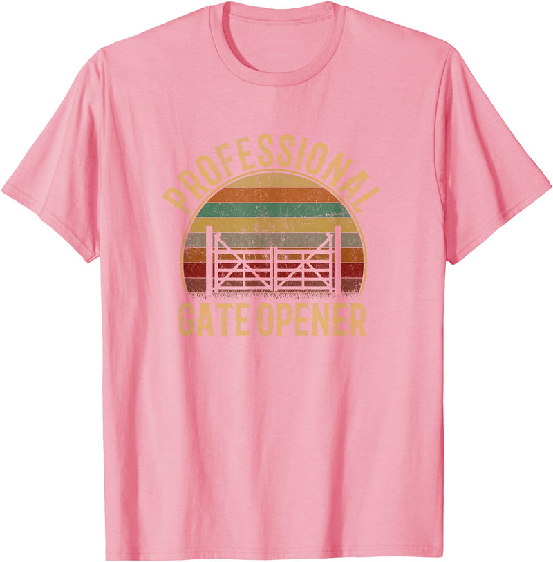 cow apparel professional gate opener, cow Gate opener T-Shirt - Pink
