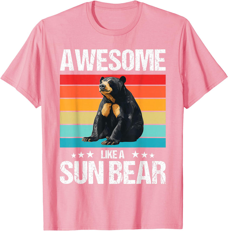 Sun Bears Sun Bear Lovers Shop Awesome like a Sun Bear. Sun Bears Sun Bear T-Shirt - Pink