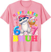 Six Seven Happy Easter 67 Dabbing Rabbit Meme Bunny Kids Boy T-Shirt in Pink