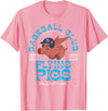Retro Minor League Baseball Team Apparel Fall City Flying Pigs Retro Minor League Baseball Team T-Shirt - Pink