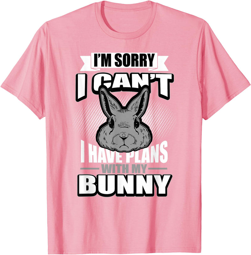 Cute Rabbit Lover Bunny Graphic T-Shirt (Pink) in Pink
