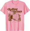 The Stone Was Rolled Away He Alive Retro Christian Easter T-Shirt in Pink