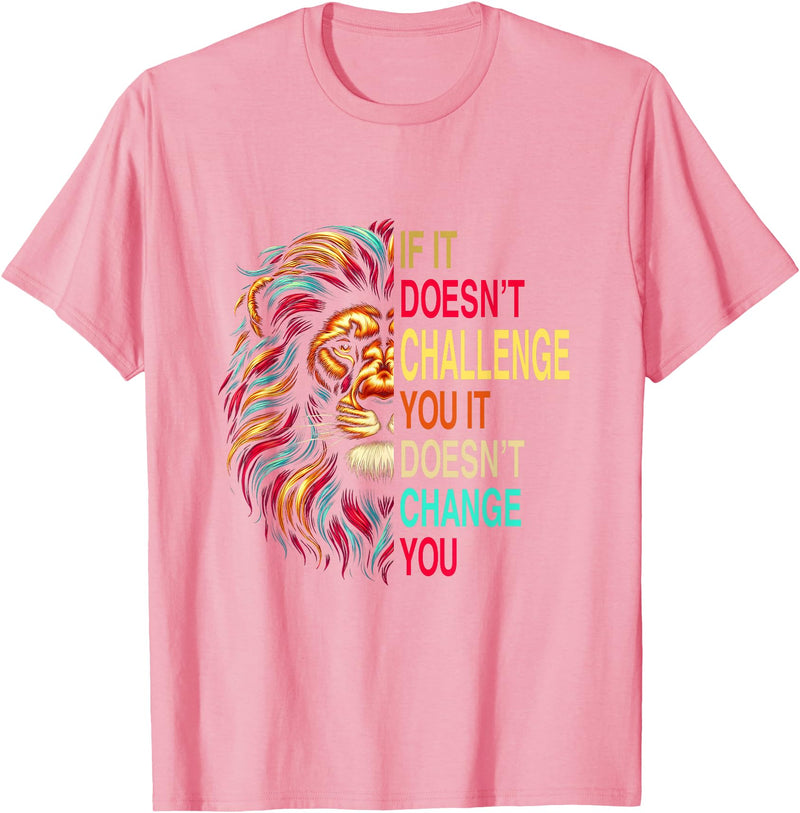 Motivational Training Workout Fitness Lion 1 Motivational Training Workout Fitness Quotes Lion Mindset T-Shirt - Pink