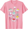 Peppa Pig Splish Splash Splosh Friends Playing In Puddles T-Shirt - Pink