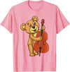 Teddy Bear Playing Cello T-Shirt - Pink