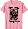 Outpost Scouting Gear by Giant Step Design Co. Hike More Worry Less Funny Cub Scouts BSA Hiking Bear T-Shirt - Pink