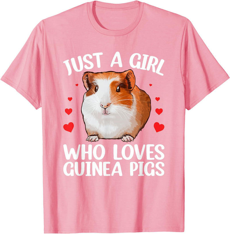 Guinea Pig Gift Guinea Pig Accessories & Stuff Cute Guinea Pig For Women Girls Hamster Pet Guinea Pig Lover T-Shirt - Pink