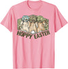 Hoppy Easter Camo Bunnies Funny Rabbit Bunny Hunting Camo T-Shirt in Pink