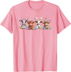 Highland Cow Easter Day Tee Women Highland Cow Bunny Easter Day Cute Cow Easter Day T-Shirt - Pink