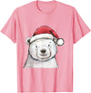 Merry Christmas Gifts For The Whole Family Christmas Holiday Season Xmas Polar Bear T-Shirt - Pink