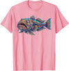 Abstract Ocean Art Stargazer Fish Deep Sea Aquarium Bottom Dweller T-Shirt - Pink