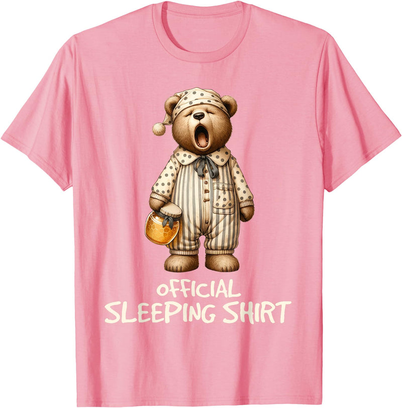 Schlafanzug Shirt Official Bear Sleep Shirt T-Shirt - Pink