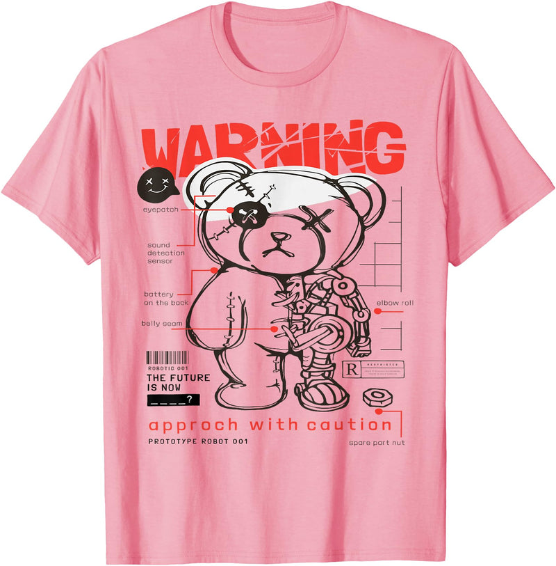 Prototype Robot Teddy Bear Funny T-Shirt - Pink