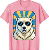 Cute Animal Designs Funny Polar Bear Wearing Sunglasses Animal Humour Jokes T-Shirt - Pink