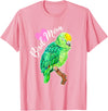 Parrot and Pet Bird Owners Amazon Parrot Lover Bird Mom Watercolor T-Shirt - Pink