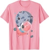 Pig Astronaut Space Travel Animal Gift Cute Farm Animal Moon Landing Outer Space Astronaut Pig T-Shirt - Pink