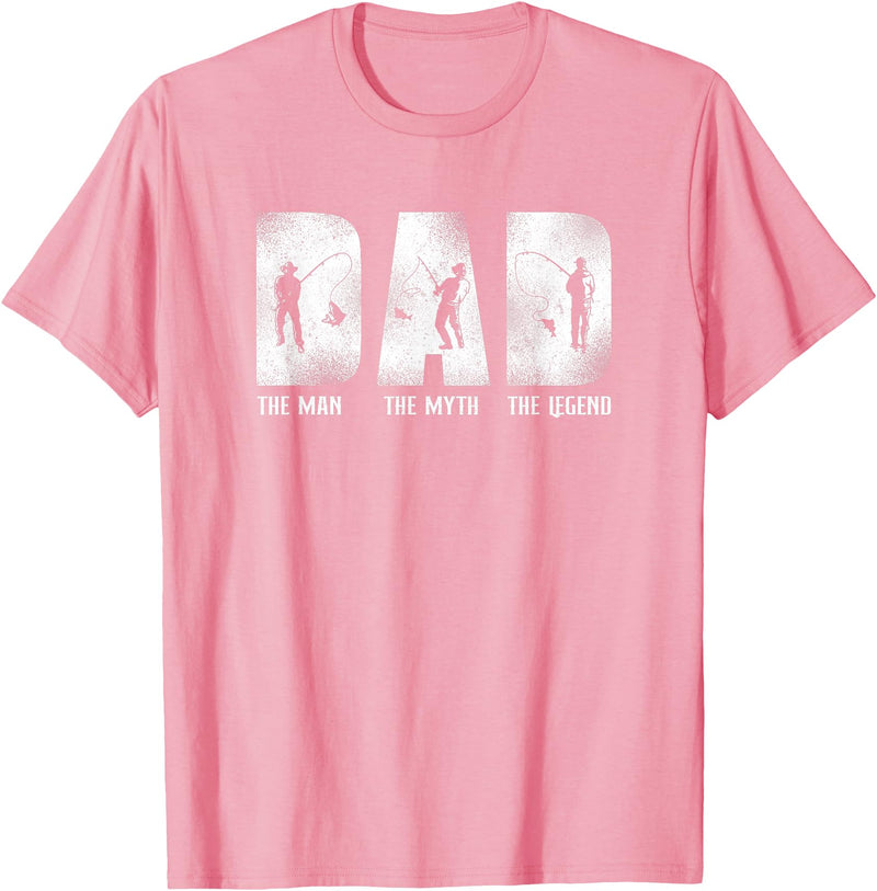 Fishing Fisherman Fisher HD0 Fishing Dad Father T-Shirt - Pink