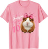 Funny Guinea Pig Birthday Party Girls 10 Years Old Guinea Pig Birthday for Girls 10th Bday T-Shirt - Pink
