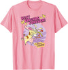 Cartoon Network Cow and Chicken Best Friends T-Shirt, Men's Blue Short Sleeve Cartoon Character T-Shirt, Small - Pink