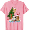 zainjr Christmas Christmas Guinea Pig Pajama xmas santa hat tree kids girls T-Shirt - Pink