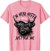 Cool Funny Gag Gifts Design Tee for Men Women I'm Head Heffa Just Ask Me Bossy Highland Cow Baseball Cap T-Shirt - Pink