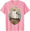 Polar bear Sailor Oil paint Inspired Cool Captain Polar Bear T-Shirt - Pink