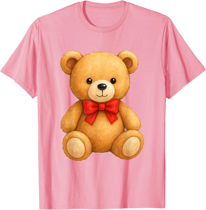 Teddy Bear Accessories Gifts Women Men Kids Teddy Bear Cute Teddy Bear Lover Illustration Graphic Design T-Shirt - Pink