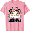 Hamster Birthday for Children It's My Birthday T-Shirt - Pink