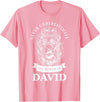 Gifts for David David Gift Name Lion T-Shirt - Pink
