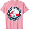 Greenland Defense Front Polar Bear Retro Tees Greenland Guard Polar Bear Spear Arctic Emblem T-Shirt - Pink
