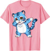 generic Funny Cartoon Korean Tiger for Youth Toddler Kids Boys Girls T-Shirt - Pink