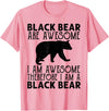 Cool American Black Bear Lovers gifts costume Black Bear Tee Funny American Bear Lover Animal T-Shirt - Pink