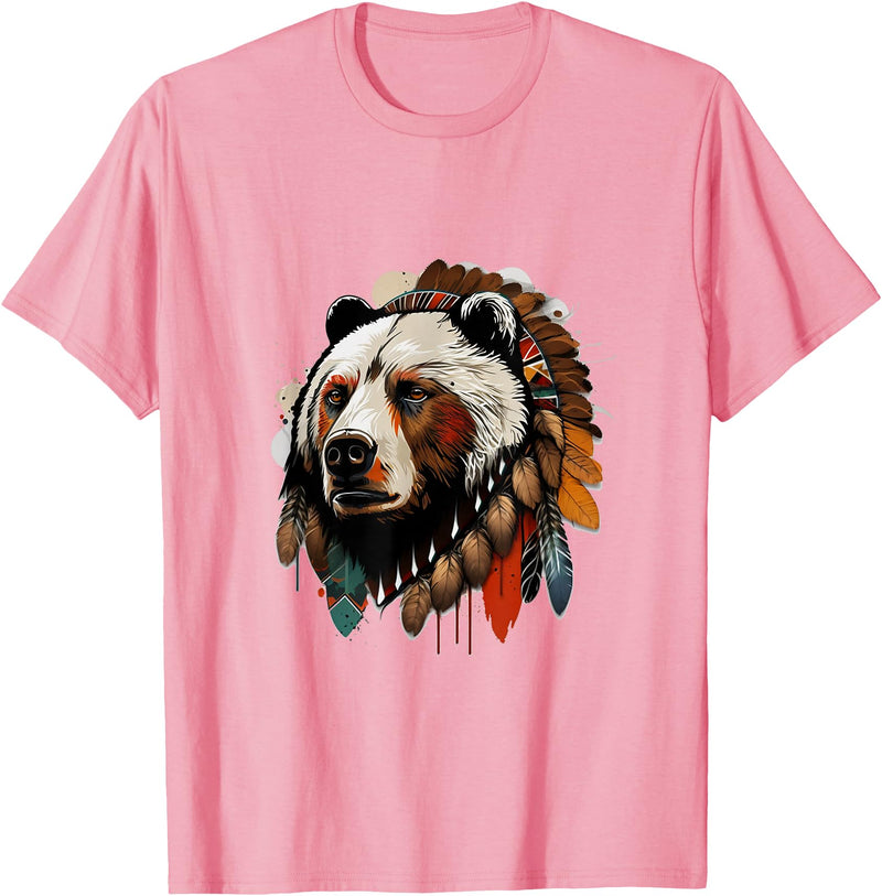 The Mountain Native Bear Spirit T-Shirt - Pink